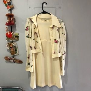 Vintage 1960-1970 mod dress with jacket set